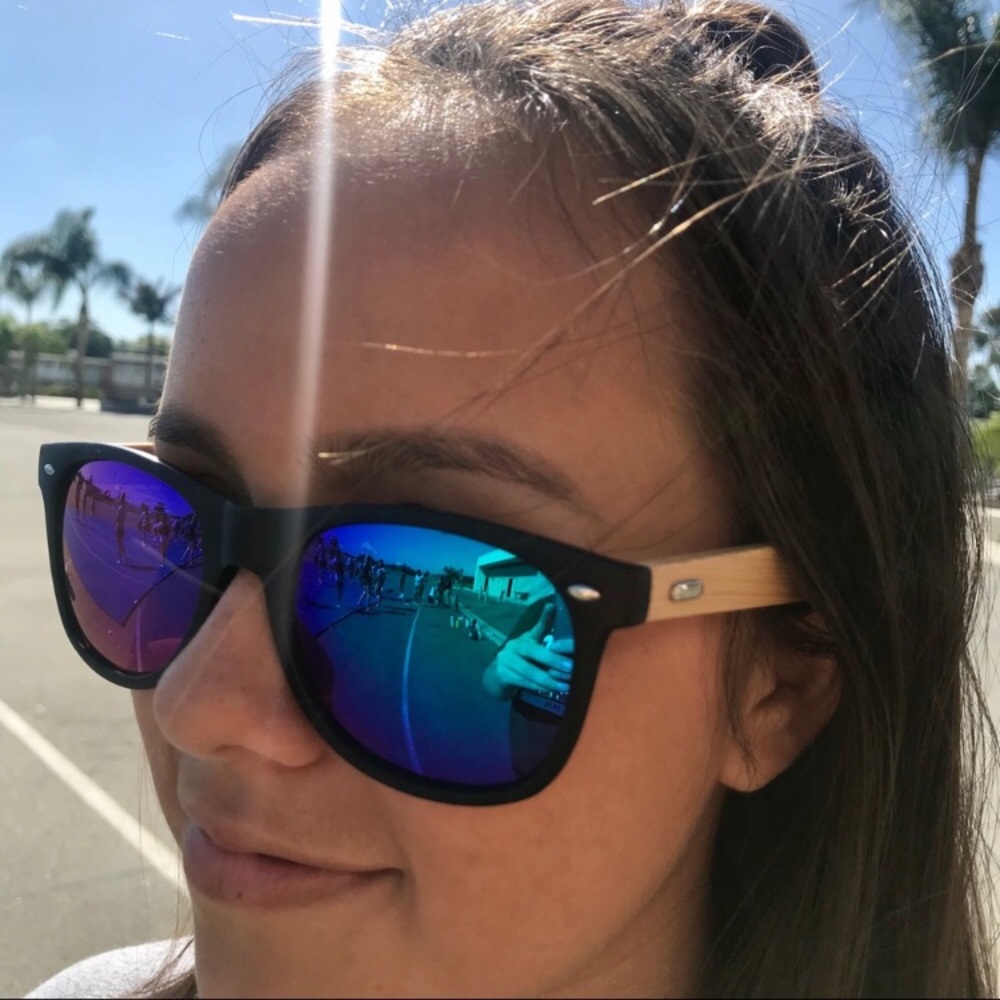 Matte mirrored sunglasses